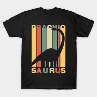 Brachiosaurus Vintage Sunset Retro Herbivore T-Shirt